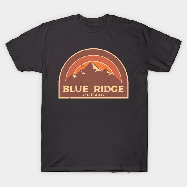 Vintage Blue Ridge Mountains Design T-Shirt by dk08